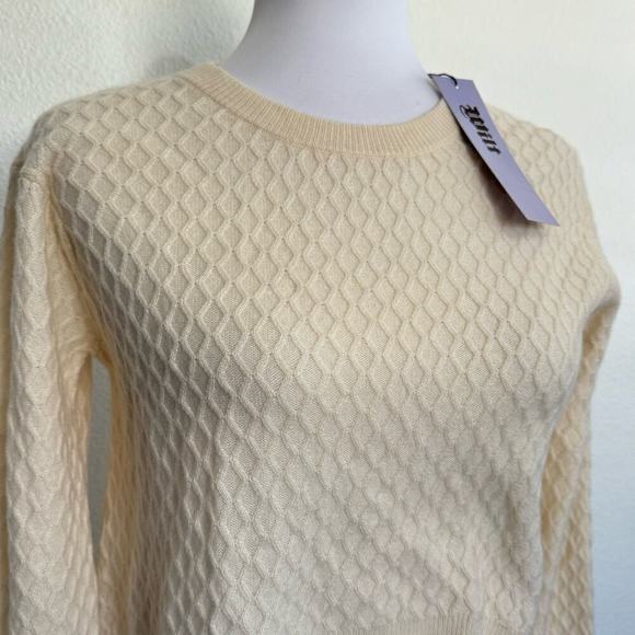 Wilt Sweater Cashmere Cream Knit High Low Hem Long Sleeve Size‎ S - Picture 4 of 10